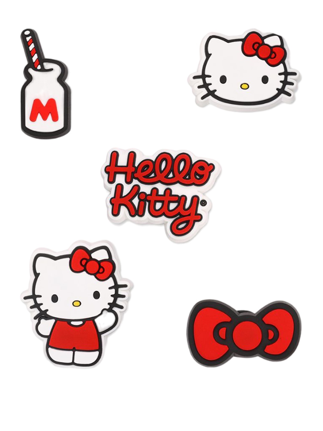 Crocs Set Of 5 Hello Kitty Jibbitz Shoe Charms, White