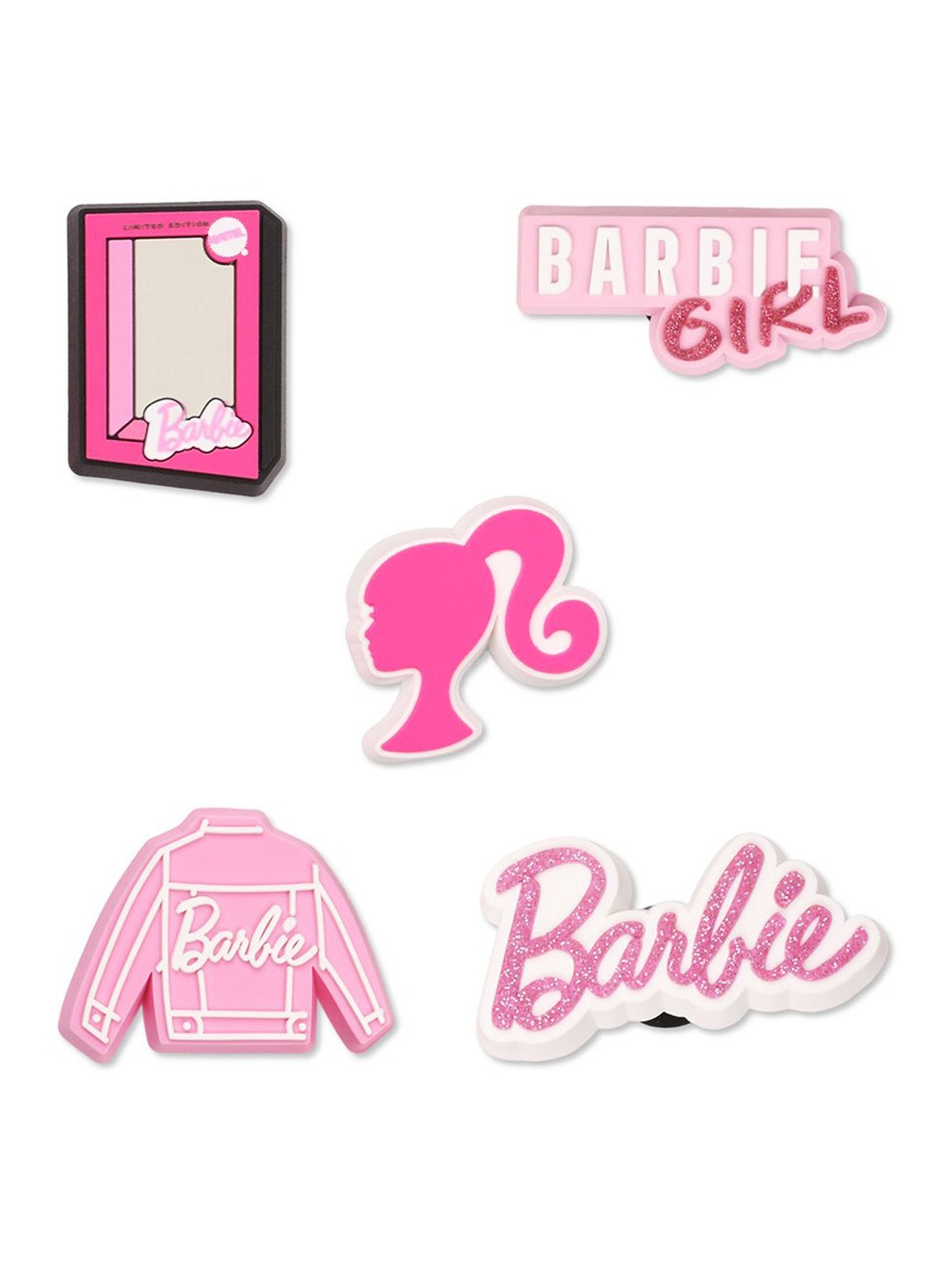 Crocs Barbie 5 Pcs Barbie Charm Jibbitz, Pink