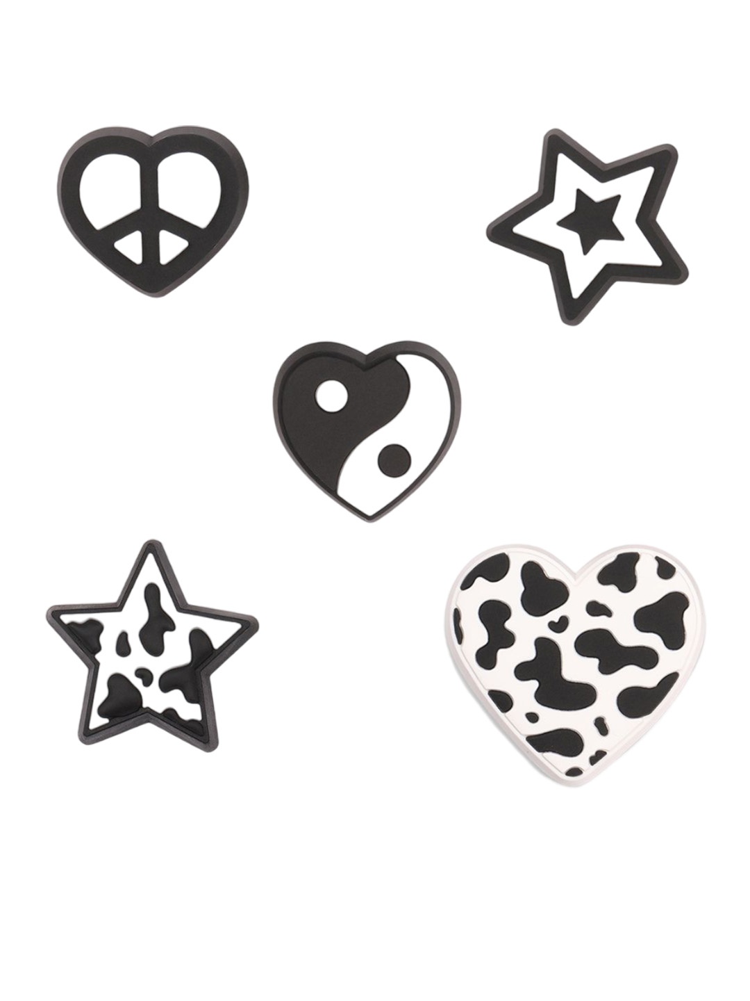 Crocs 5-Pcs Shoe Charms Jibbitz, Black