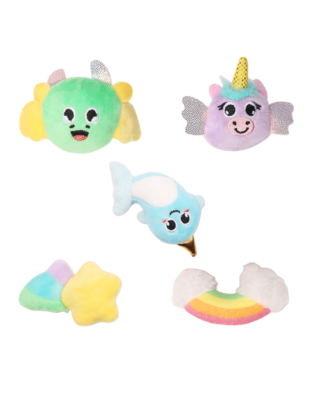 Crocs 5-Pcs Magical Plush Friends Jibbitz, Purple