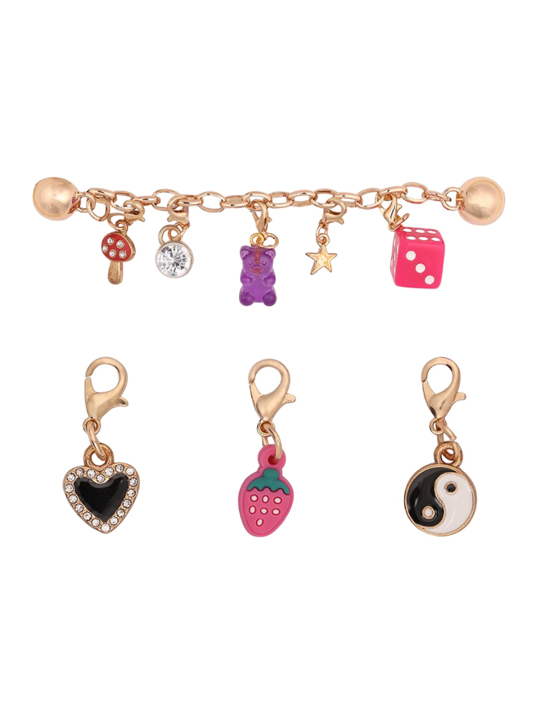 

Crocs 5-Pcs Charm Chain Jibbitz, Gold