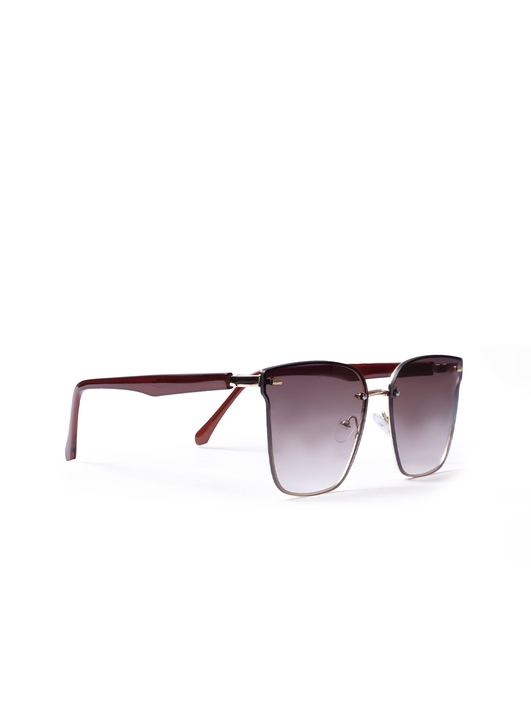 

DIMEH Unisex Square Sunglasses with UV Protected Lens, Brown