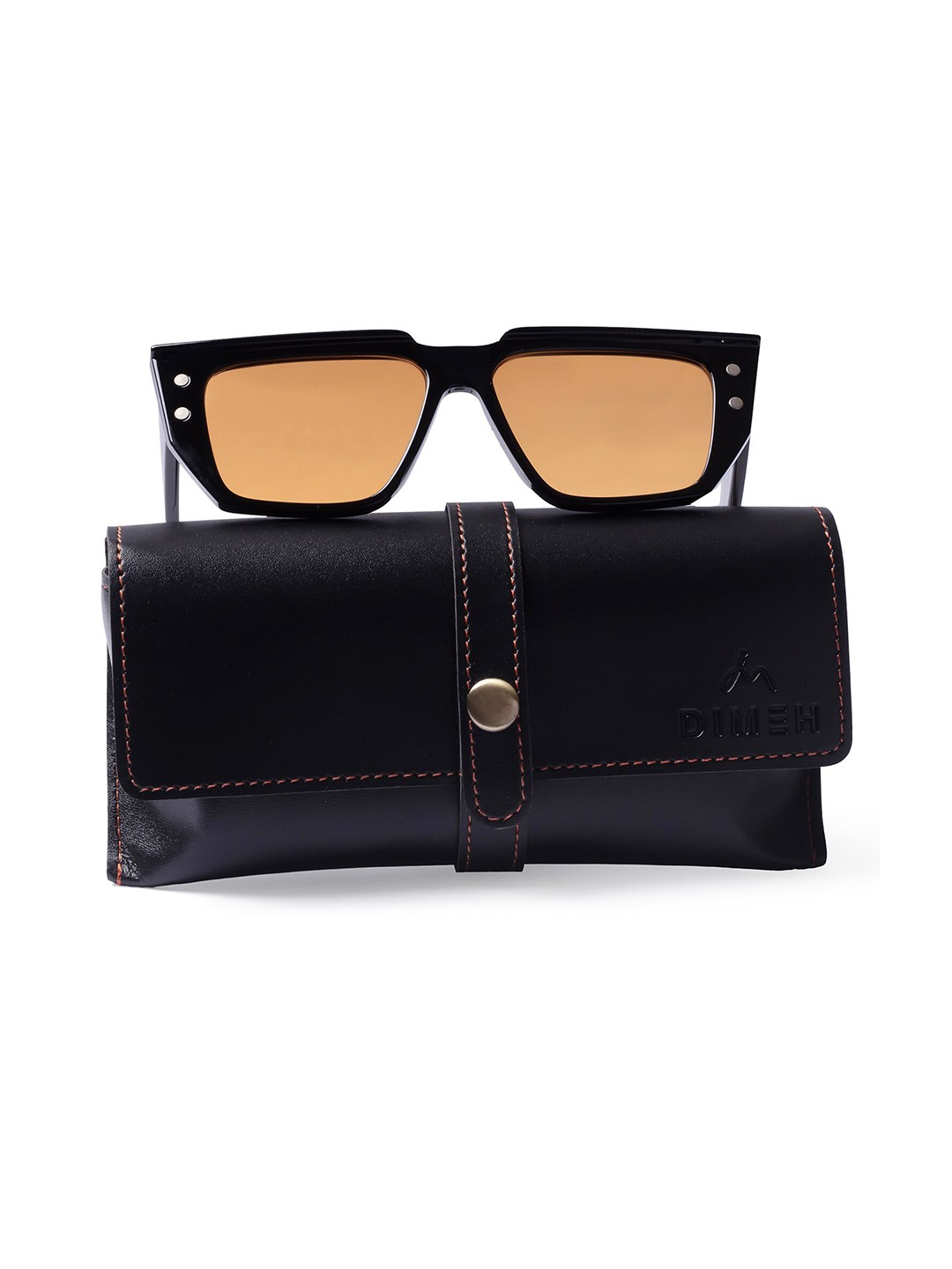 

DIMEH Unisex Square Sunglasses with UV Protected Lens, Brown