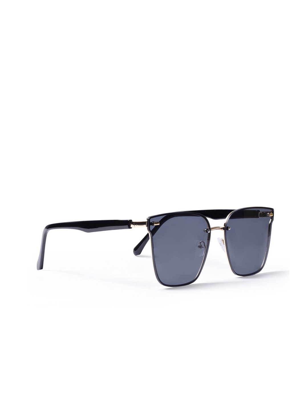 

DIMEH Unisex Square Sunglasses with UV Protected Lens, Black