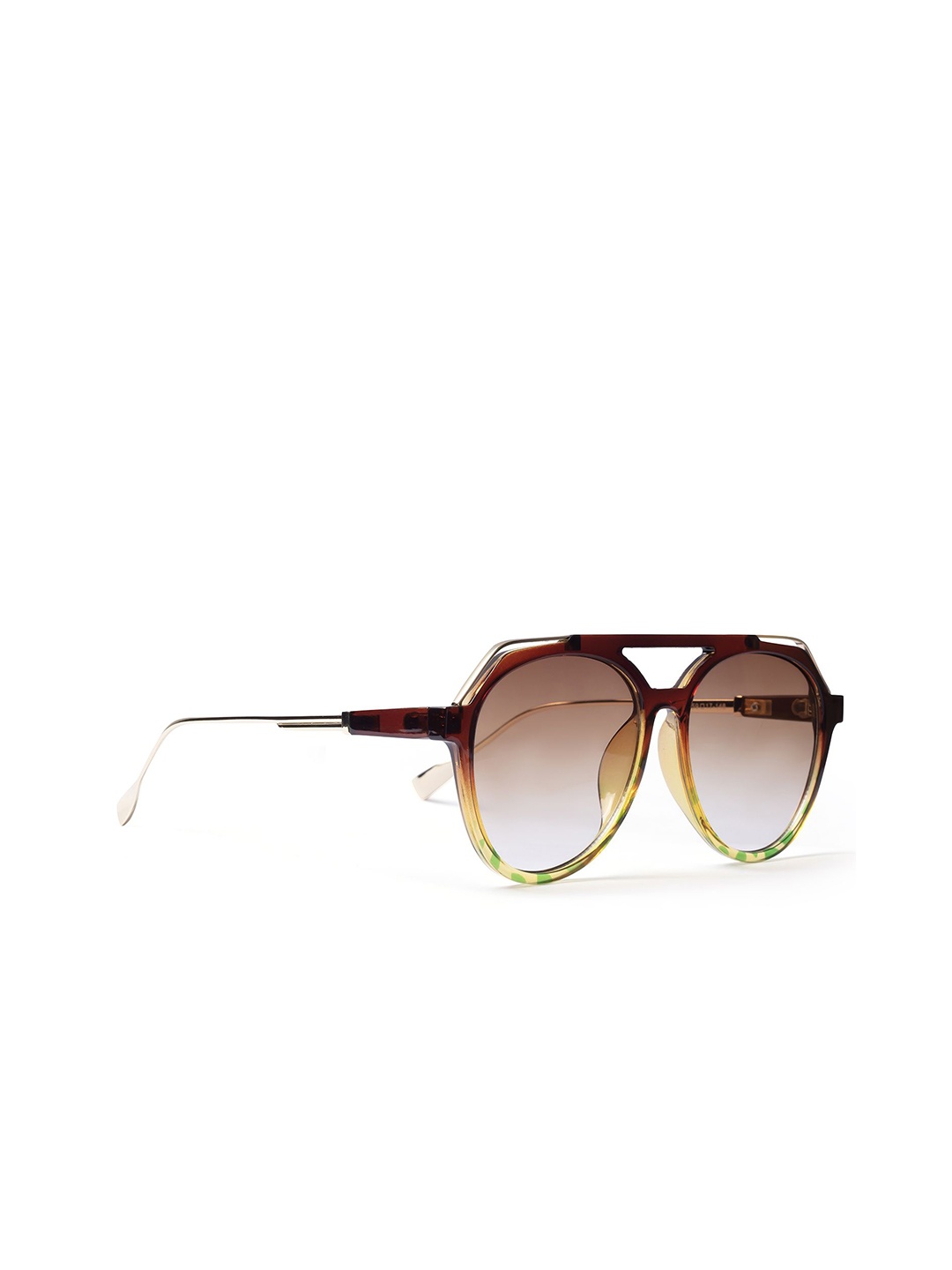 

DIMEH Unisex Oversized Sunglasses with UV Protected Lens, Brown