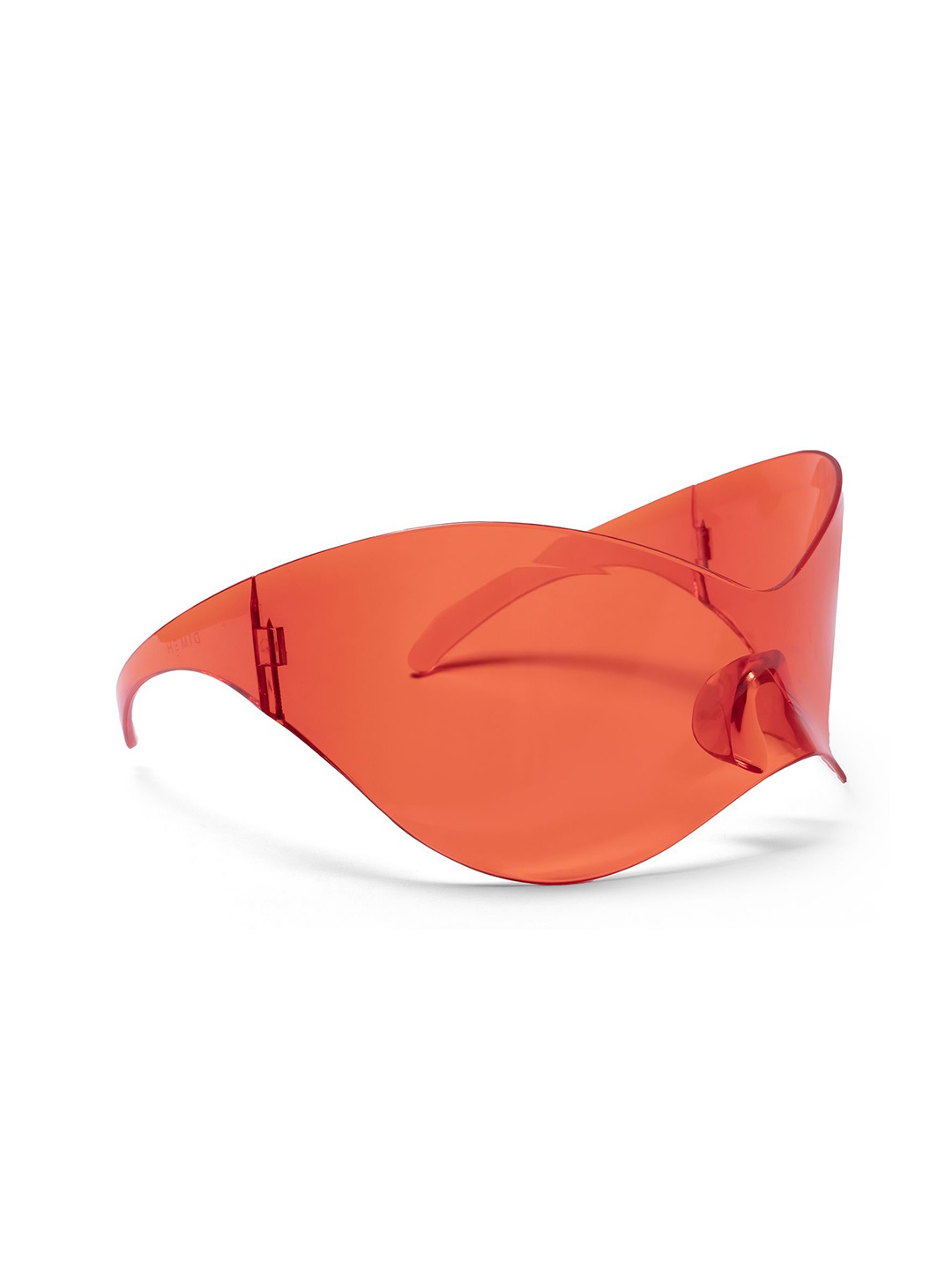 

DIMEH Unisex Oversized Sunglasses with UV Protected Lens, Red