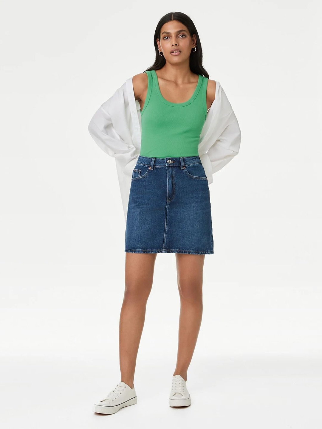 Marks & Spencer Cotton Tank Top, Green
