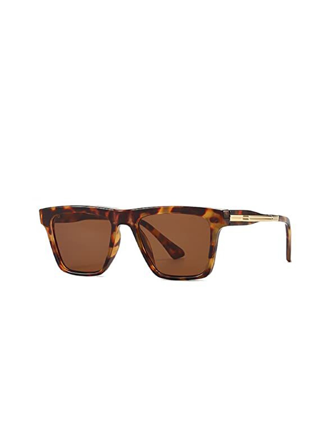 AUGEN Unisex Square Sunglasses with UV Protected Lens, Brown