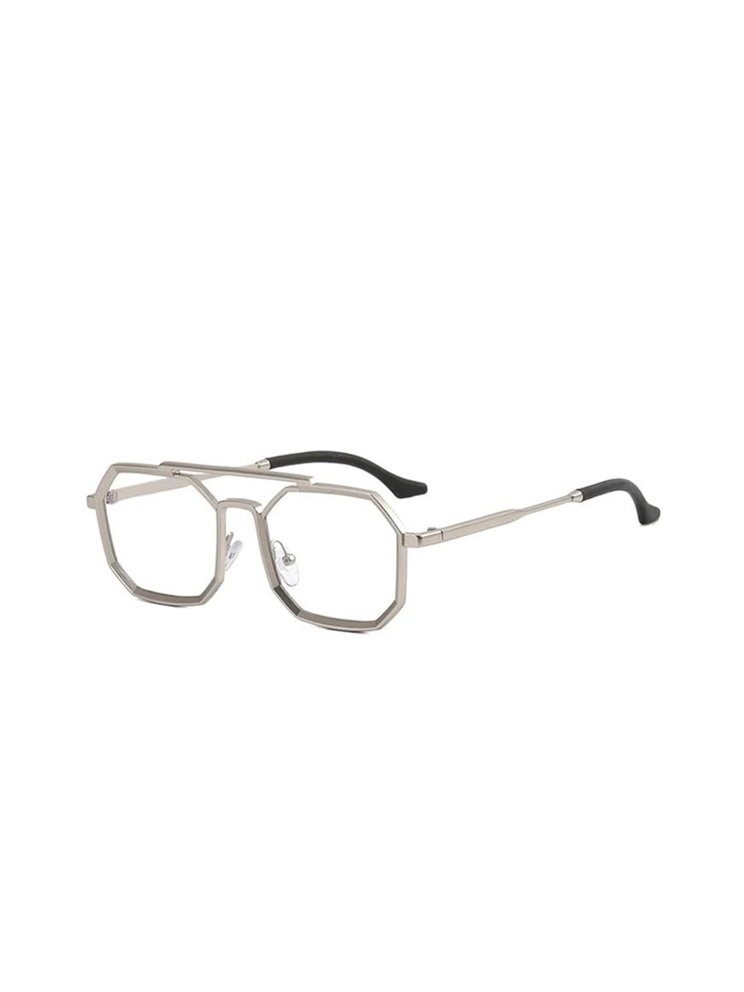 AUGEN Unisex Square Sunglasses with UV Protected Lens, Transparent