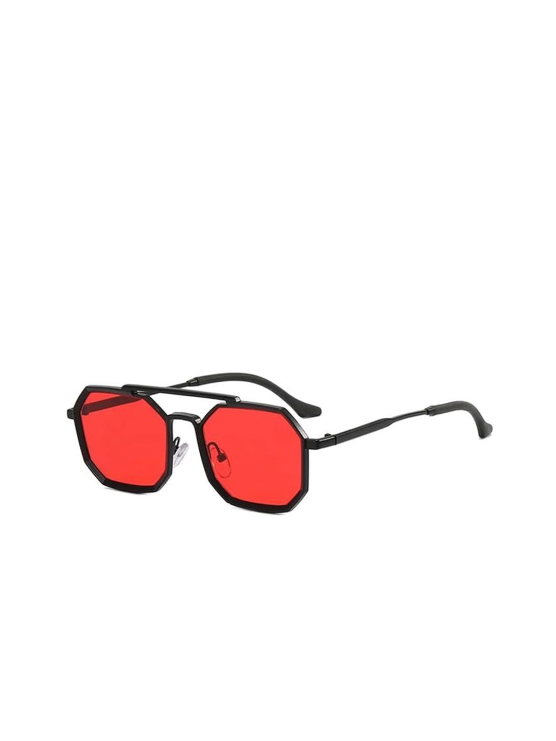 

AUGEN Unisex Square Sunglasses with UV Protected Lens, Red