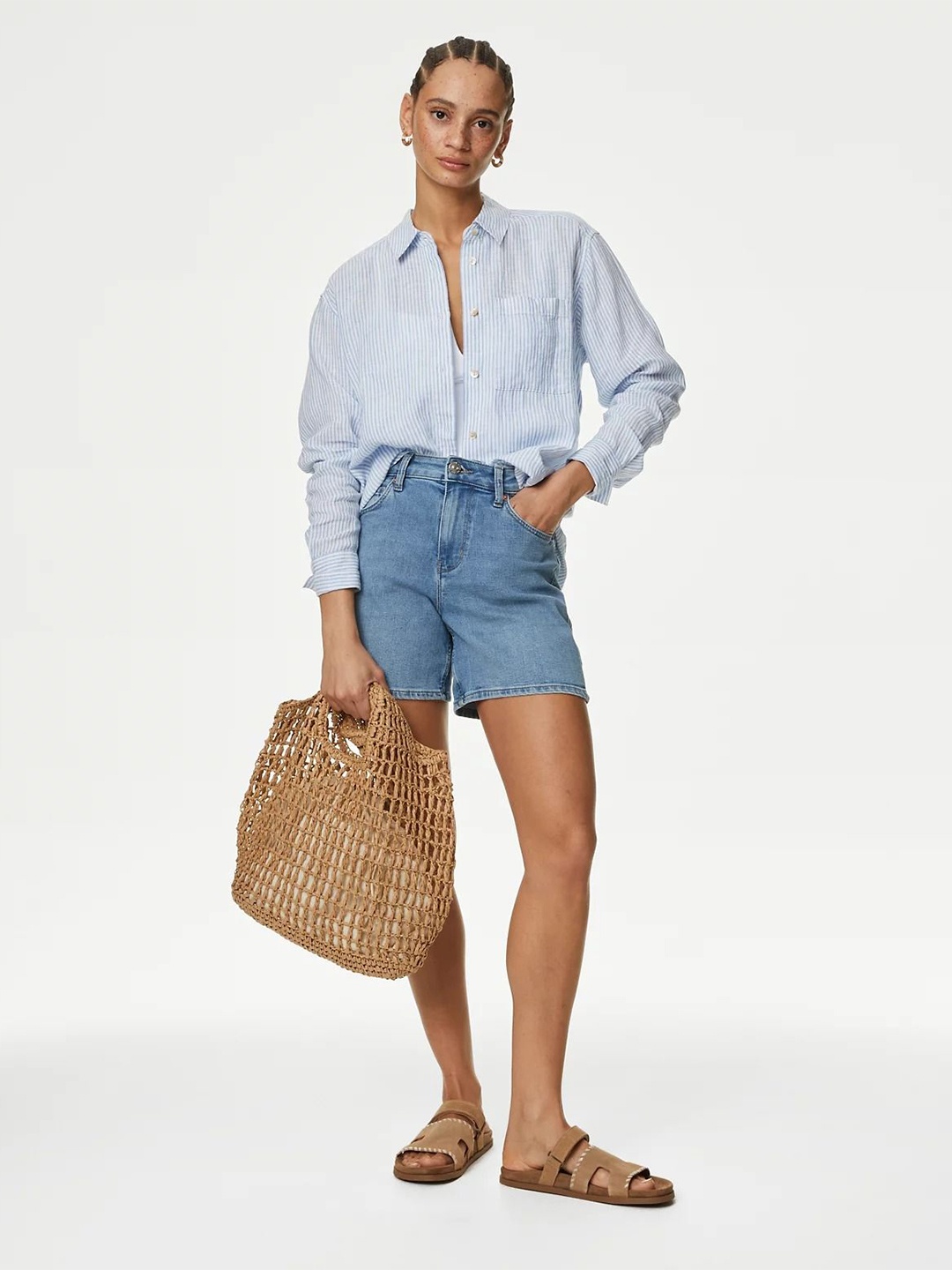 

Marks & Spencer Women Opaque Casual Shirt, Blue