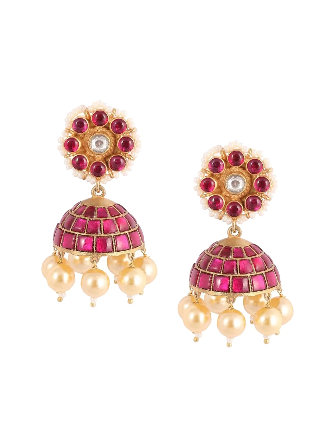 

Unniyarcha Contemporary Jhumkas Earrings, Silver