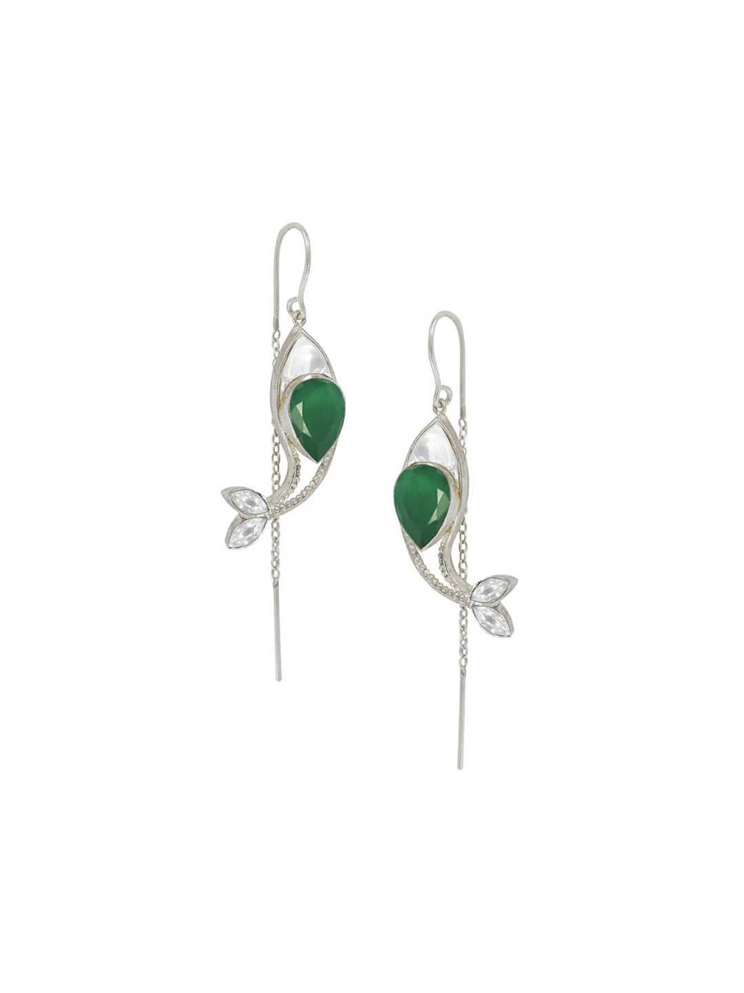 

Unniyarcha Contemporary Studs Earrings, Silver