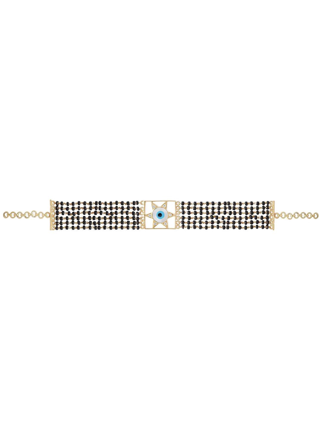 

Unniyarcha Women Silver Gold-Plated Wraparound Bracelet