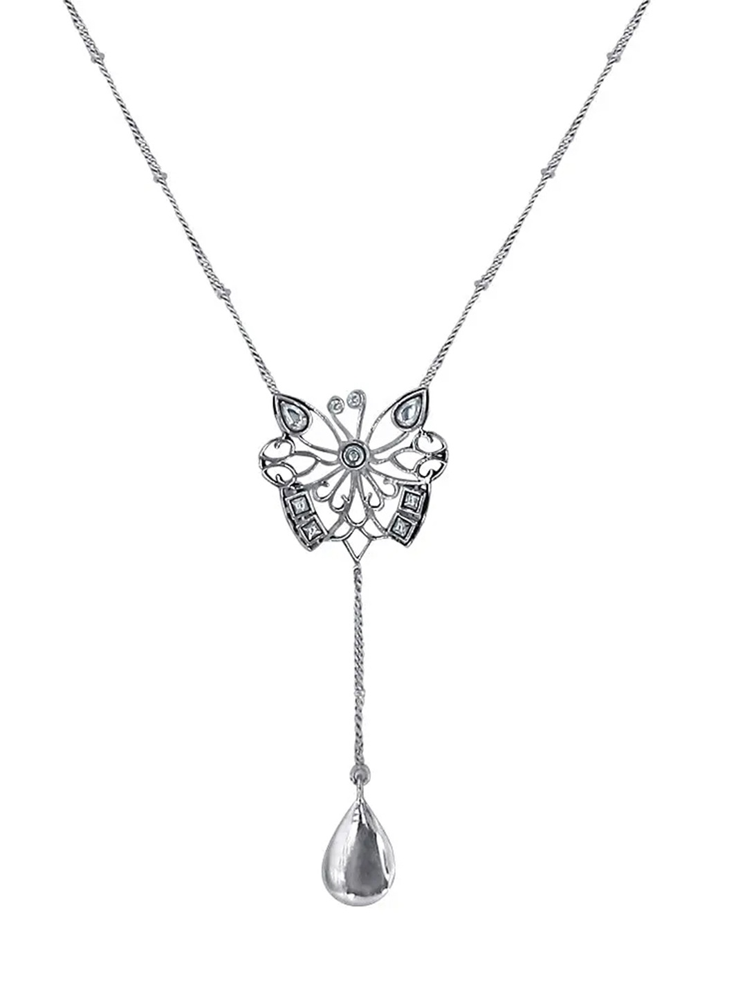 

Unniyarcha Silver Plated Oxidized 92.5 Silver Necklace