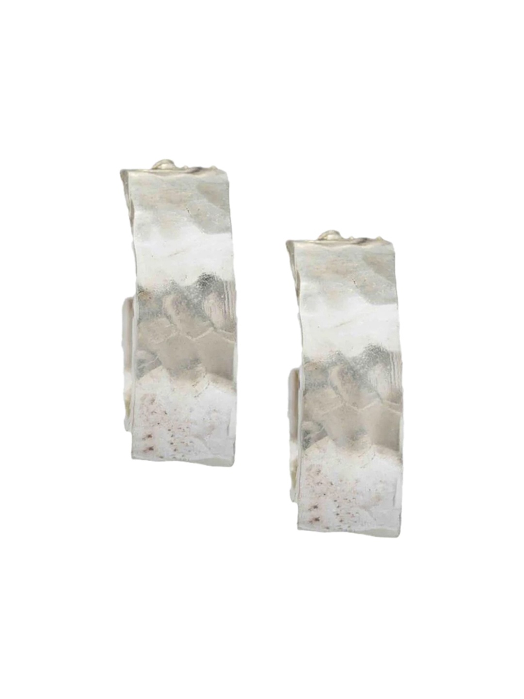 

Unniyarcha Contemporary Half Hoop Earrings, Silver