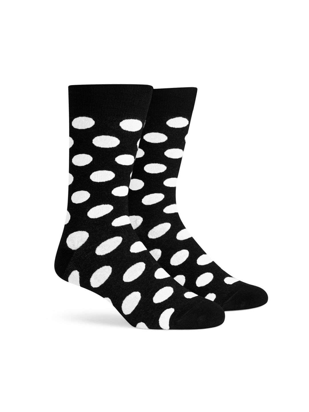 

Dynamocks Patterned Calf-Length Socks, Black
