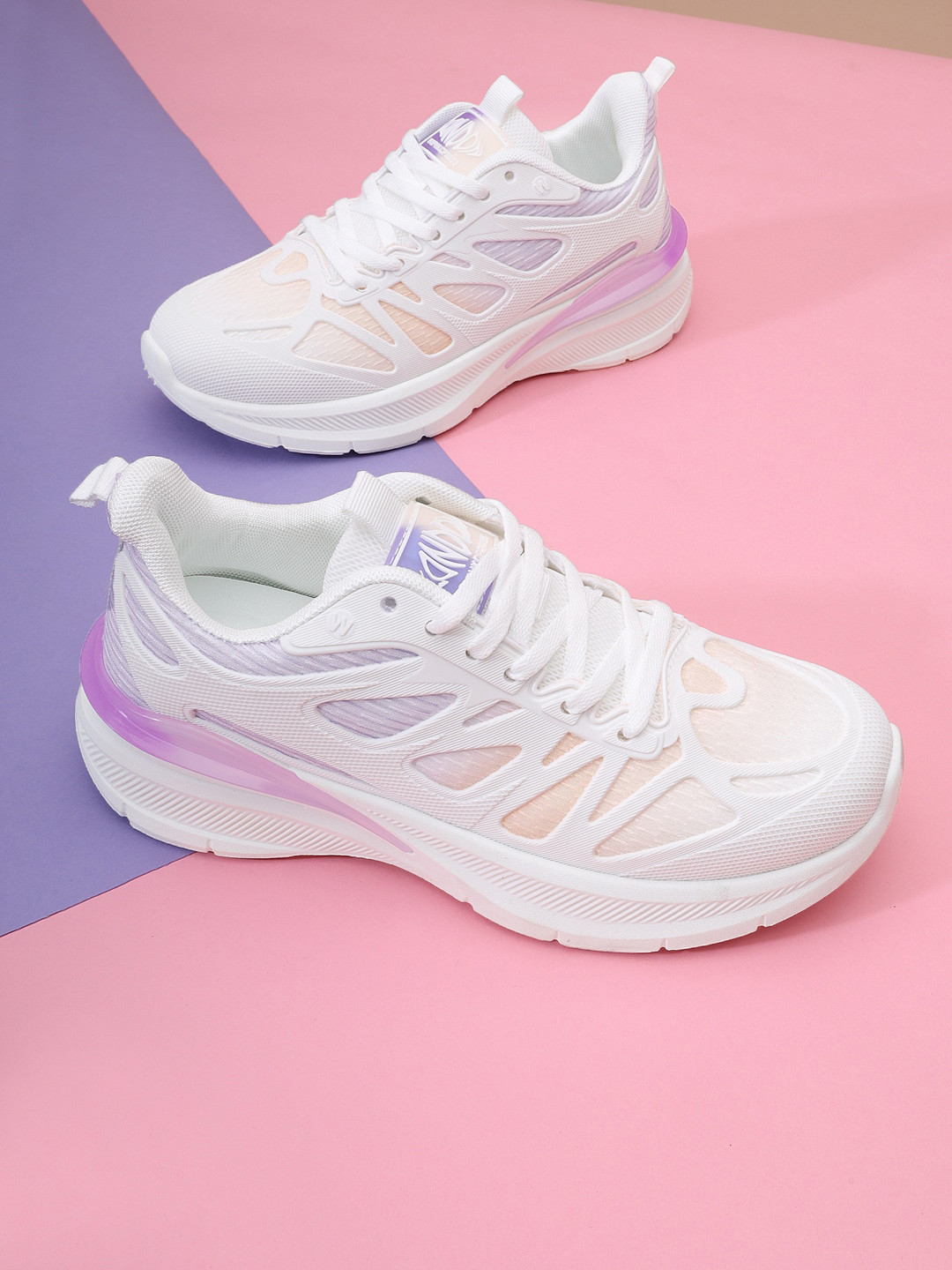 

Truffle Collection Women Woven Design Sneakers, Purple