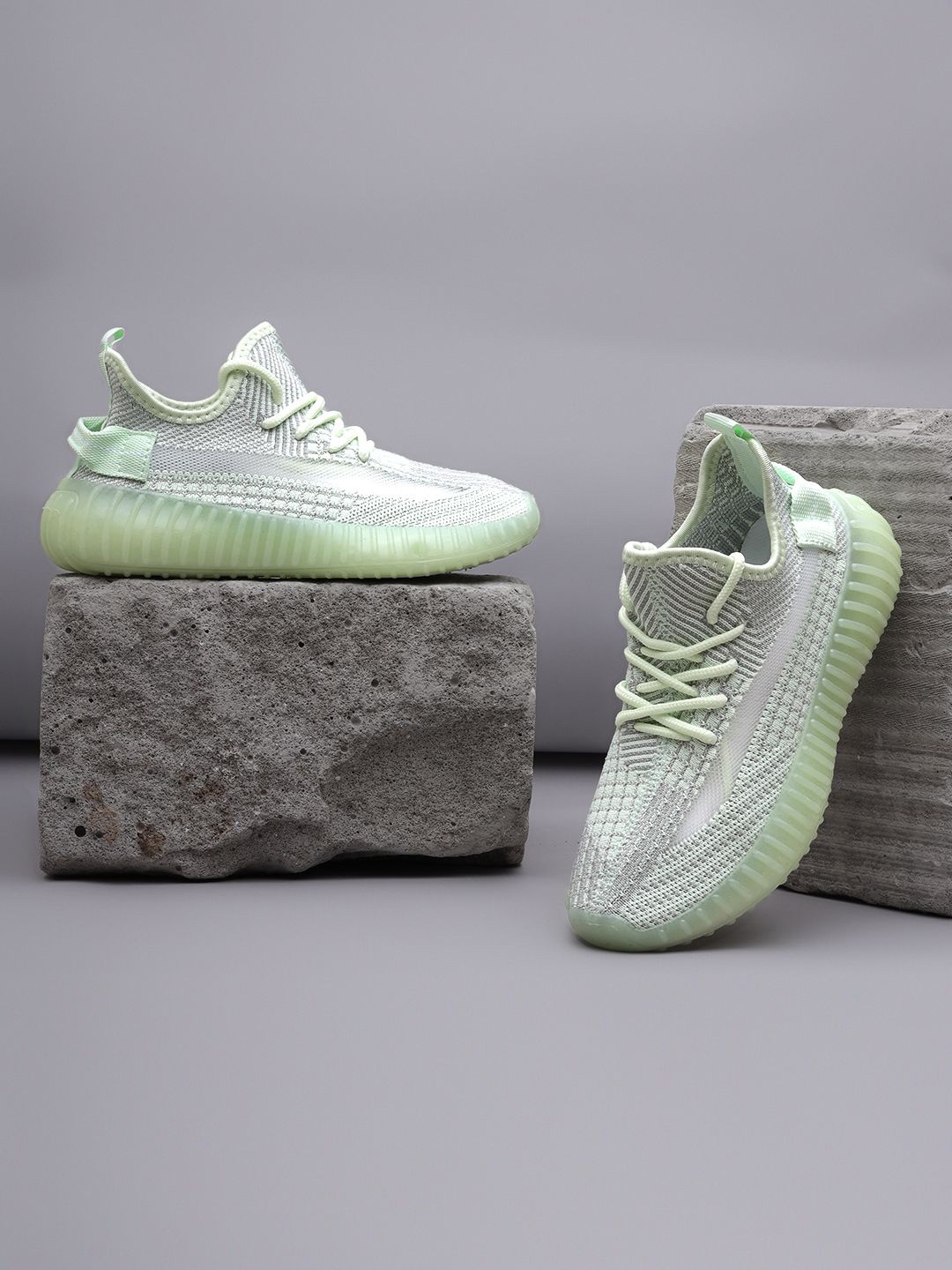 

Truffle Collection Women Woven Design Sneakers, Green