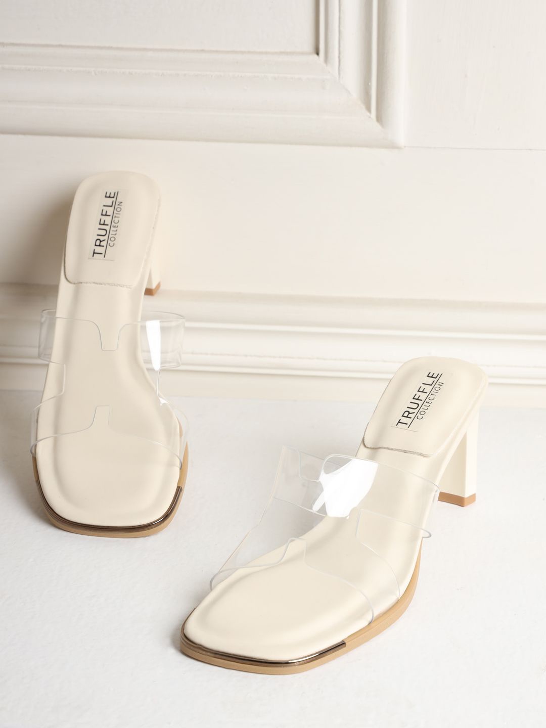 

Truffle Collection Women Block Heels Sandals, Beige