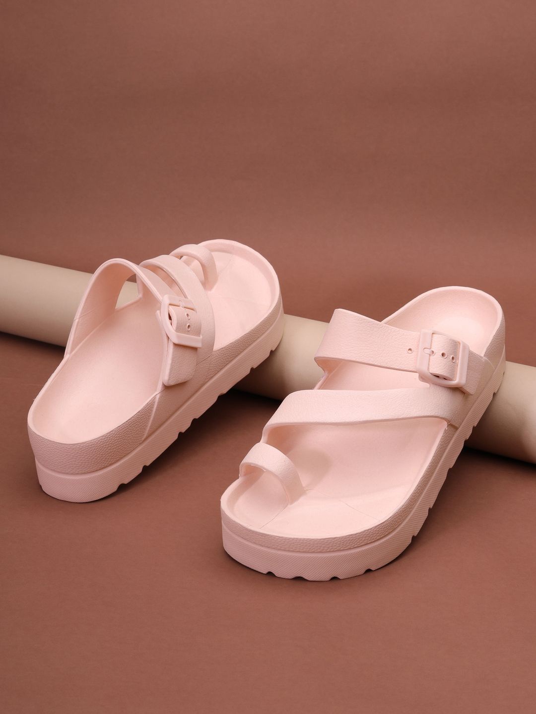 

Truffle Collection Women Open Toe Flats, Pink