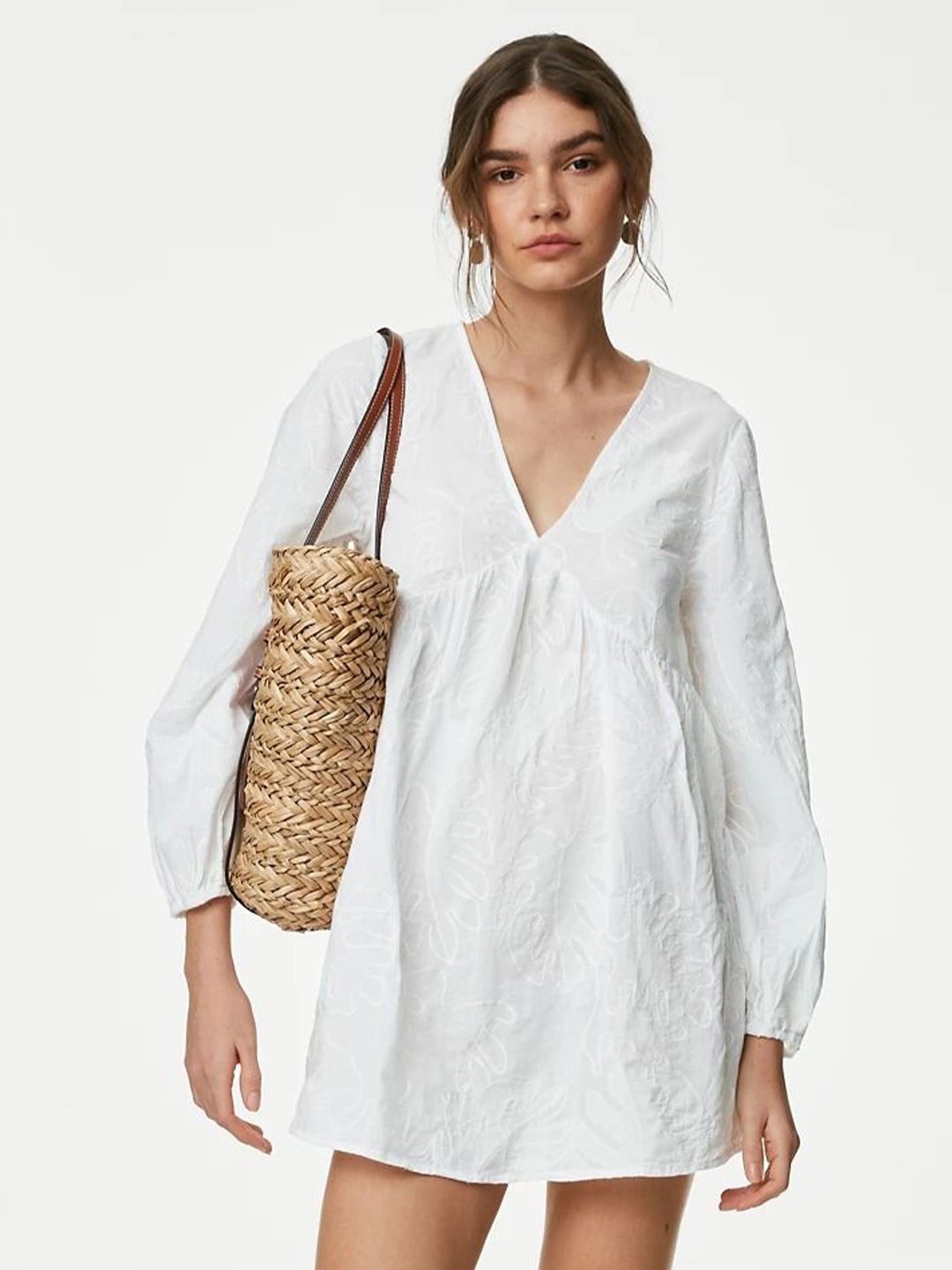 Marks & Spencer A-Line Dress, White