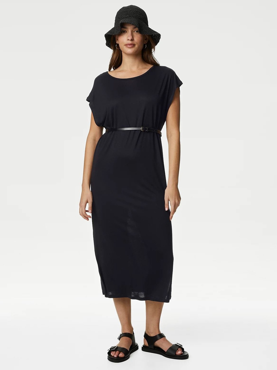 

Marks & Spencer A-Line Midi Dress, Black