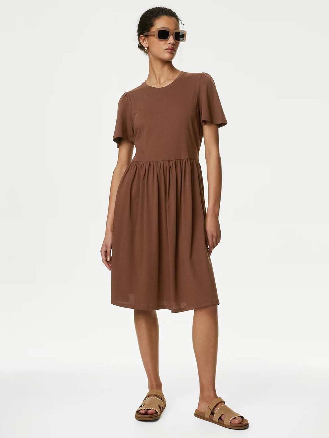 

Marks & Spencer A-Line Mini Dress, Brown