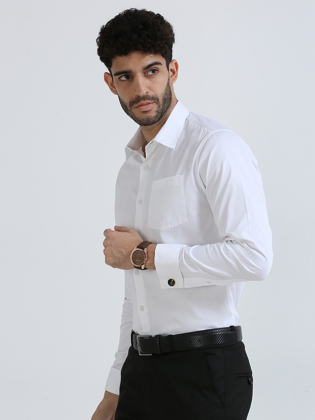 

THE FORMAL CLUB Men Smart Opaque Formal Shirt, White