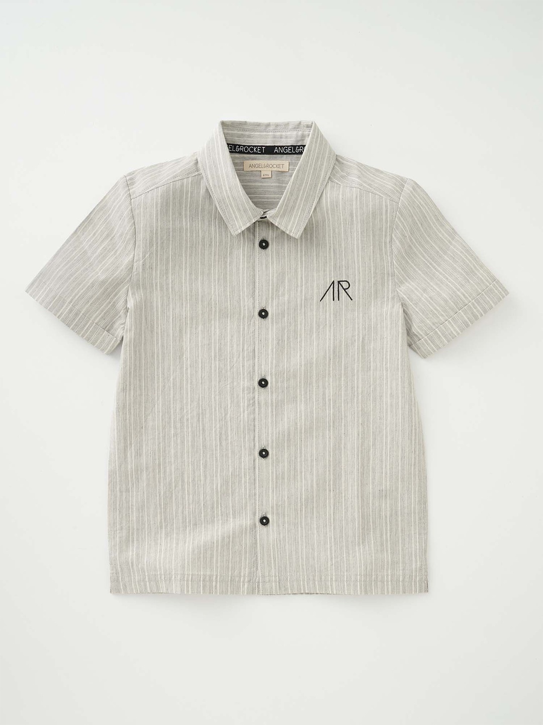 

Angel & Rocket Boys Slim Fit Opaque Striped Casual Shirt, Grey