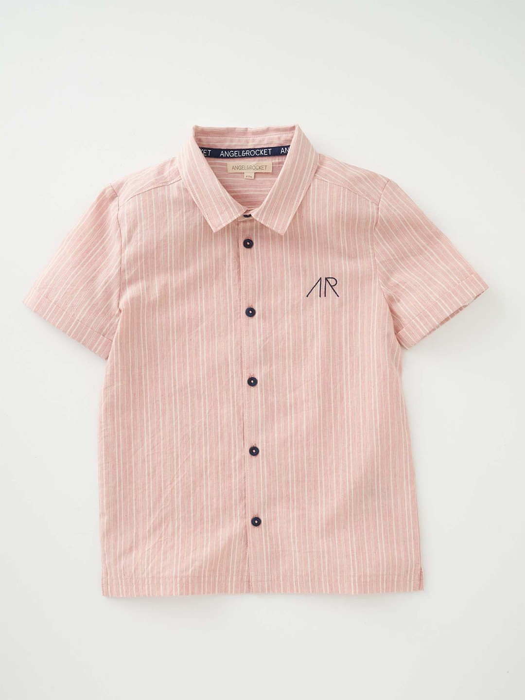 

Angel & Rocket Boys Slim Fit Opaque Striped Casual Shirt, Pink