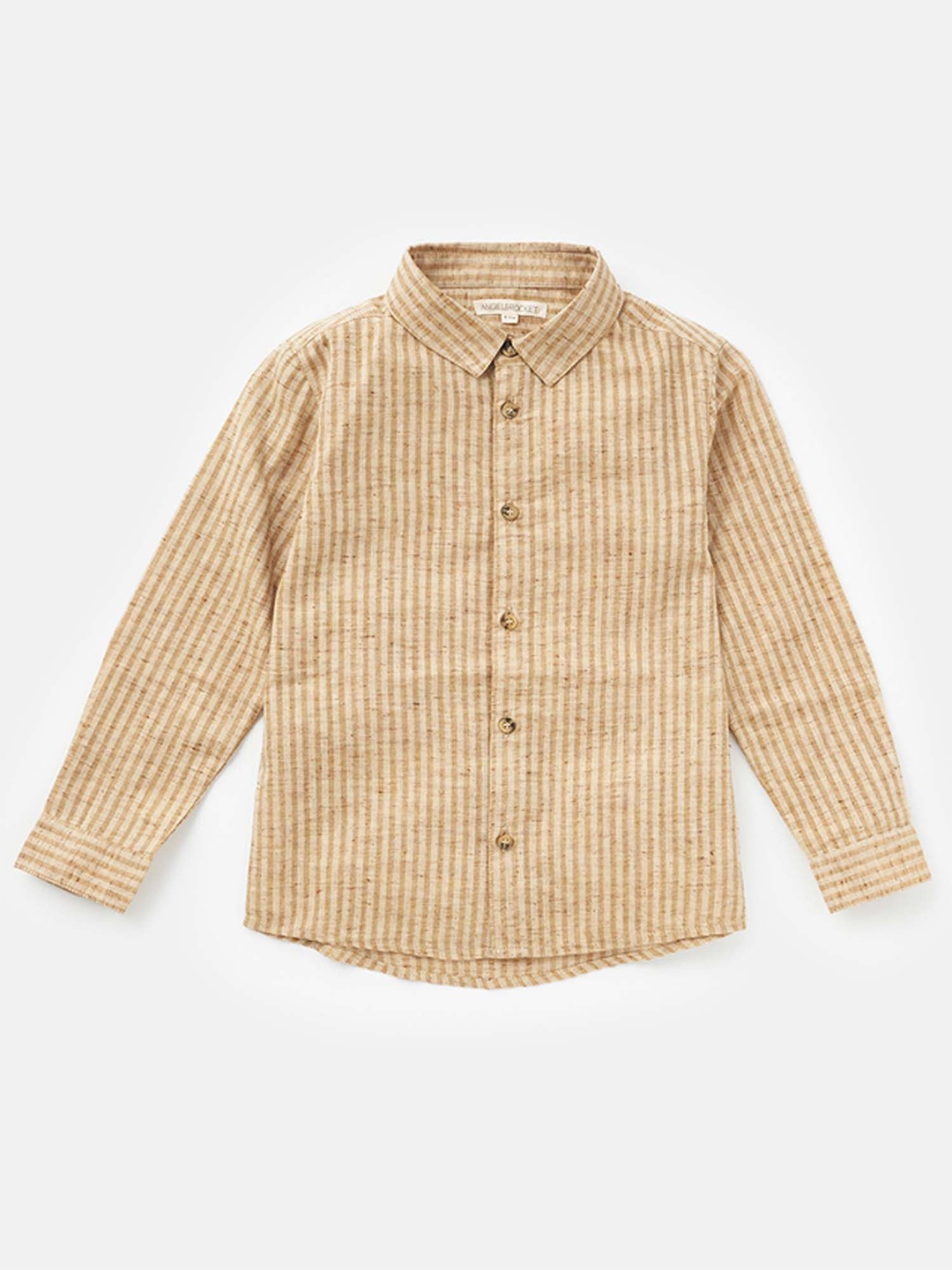 

Angel & Rocket Boys Slim Fit Opaque Checked Casual Shirt, Beige