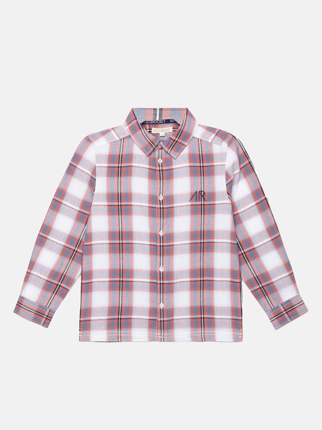 

Angel & Rocket Boys Slim Fit Tartan Checks Opaque Checked Casual Shirt, Pink
