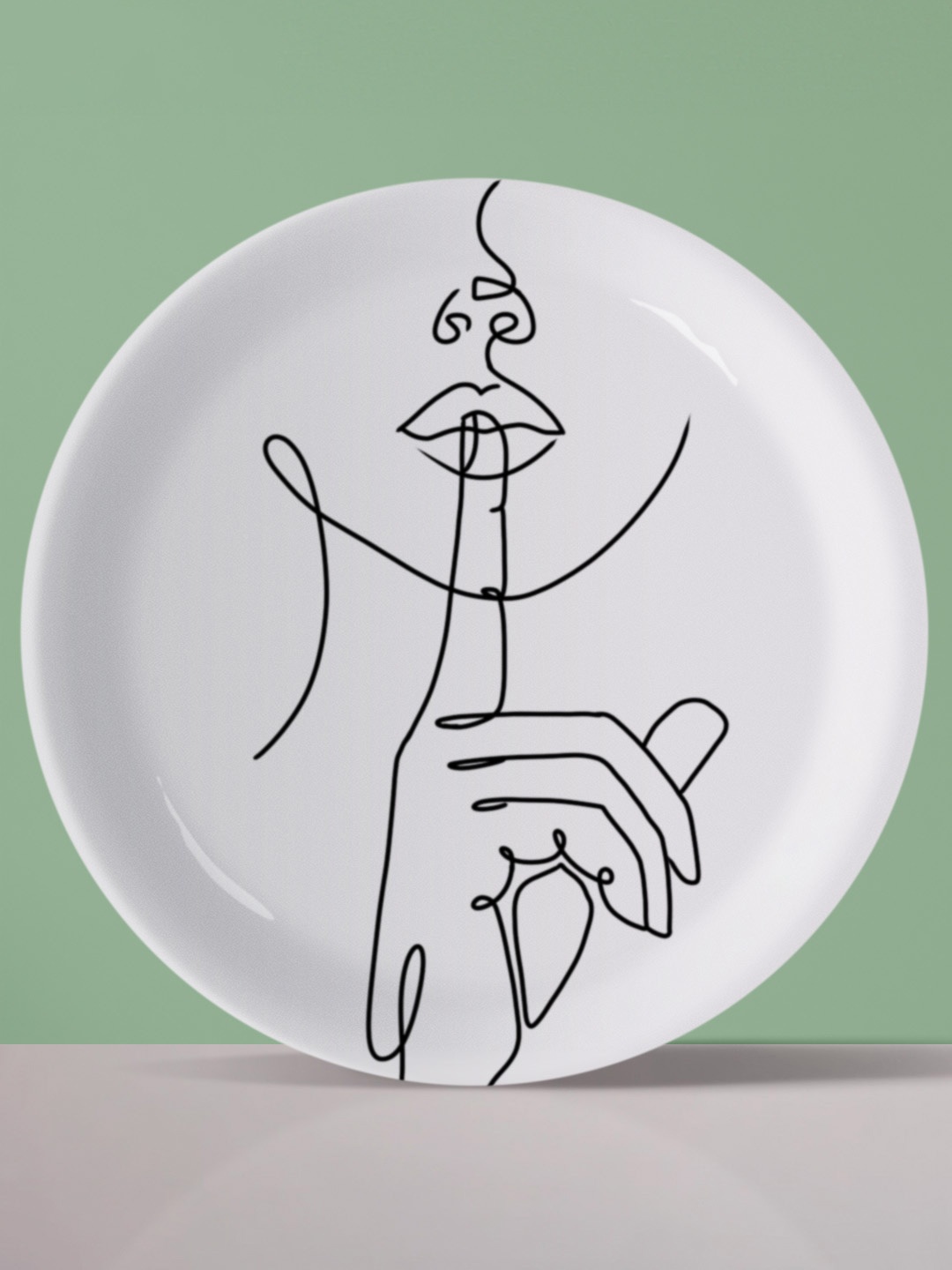 

Nestroots White Printed Porcelain Wall Decor