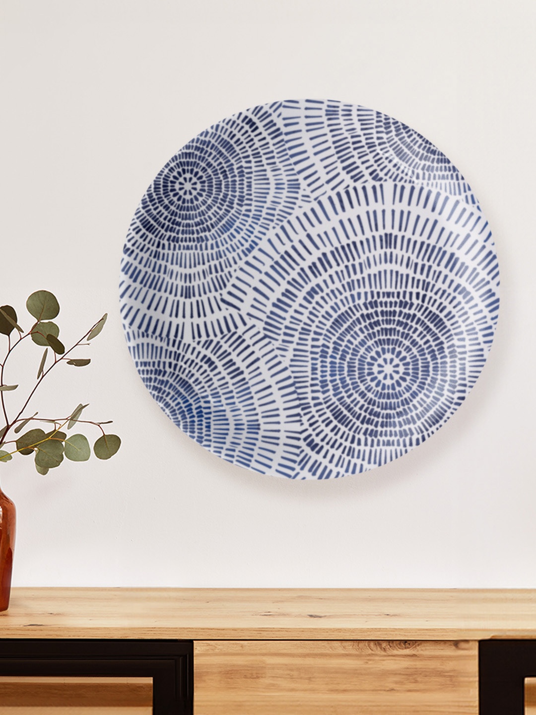 

nestroots Blue Print Wall Decor Plates