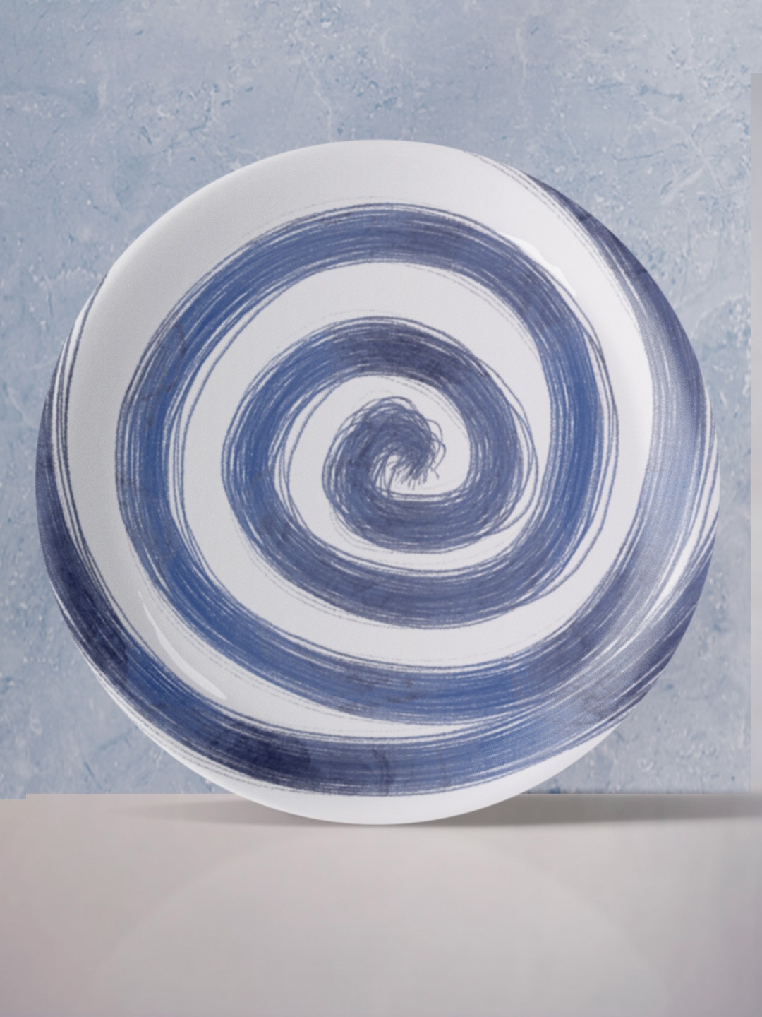 

nestroots White & Blue Printed Mandala Wall Plate