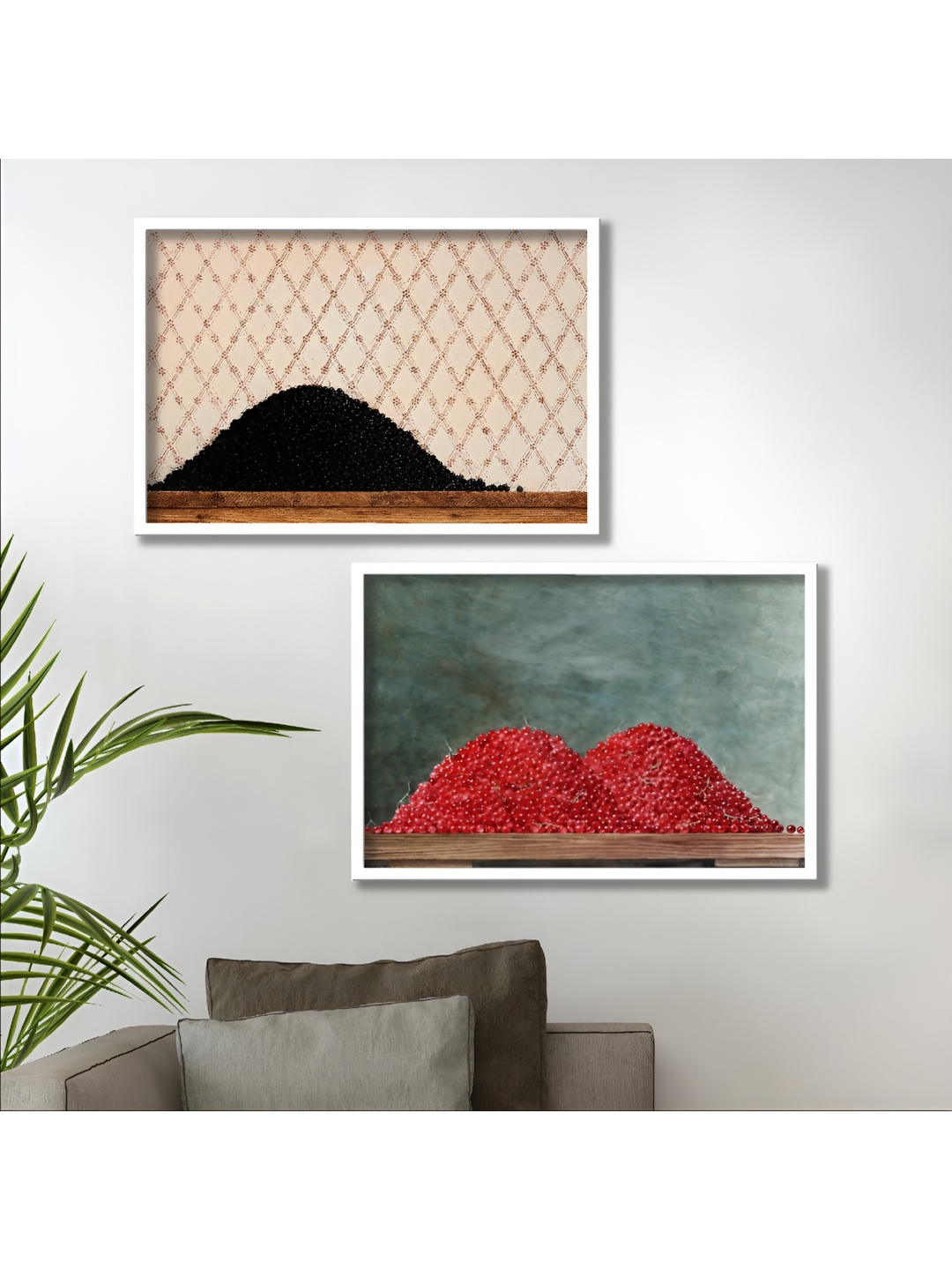 

Aura Blue & Red 2 Piece Wood Other Wall Paintings