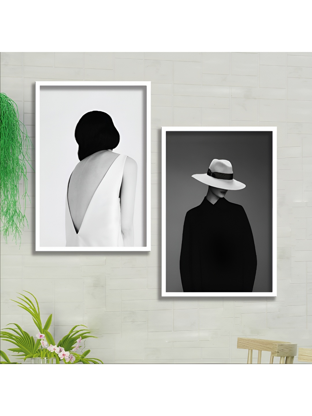 

Aura White & Black 2 Piece Wood Other Wall Paintings