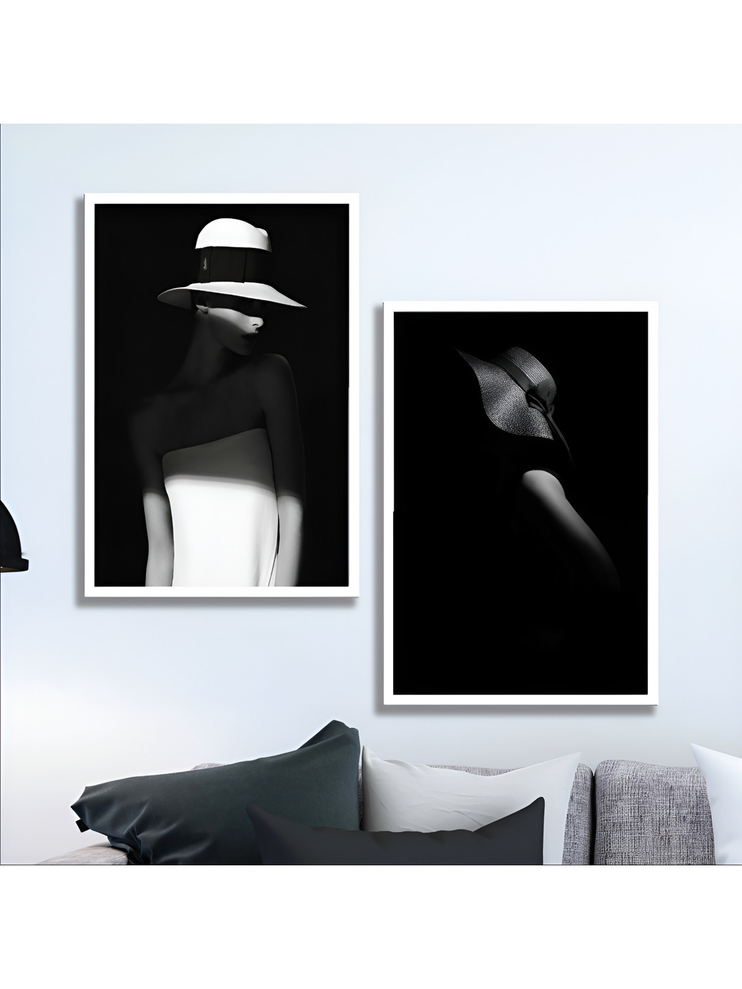 

Aura Black & White 2 Piece Wood Other Wall Paintings