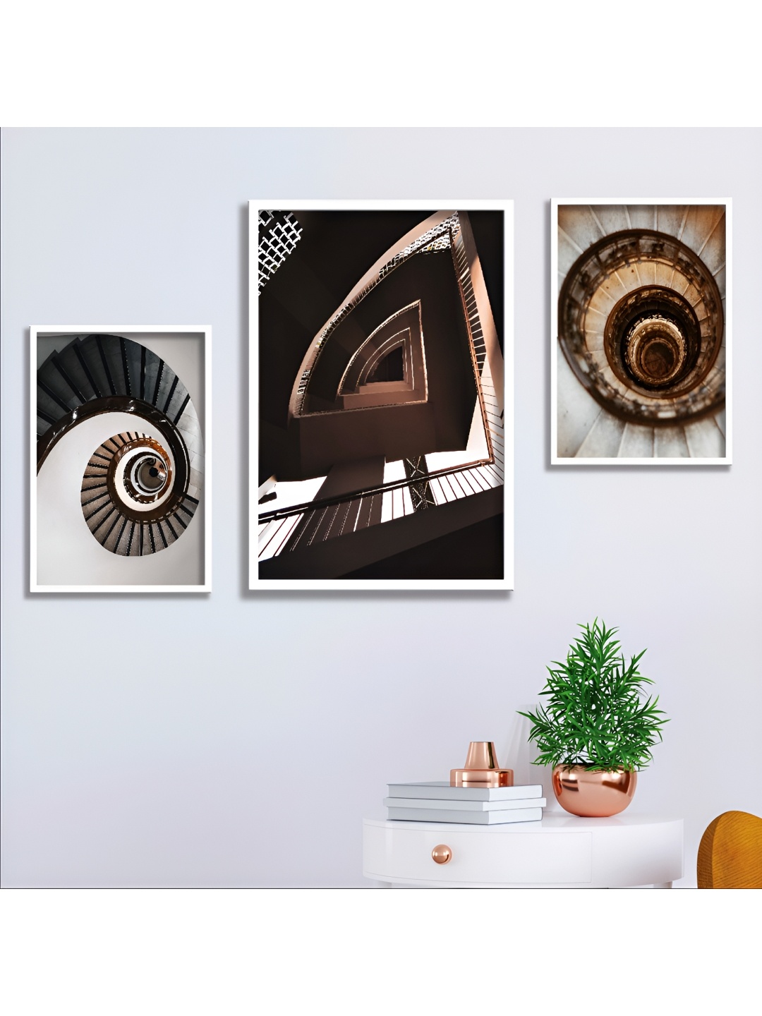 

Aura Black & White 3 Piece Wood Other Wall Paintings