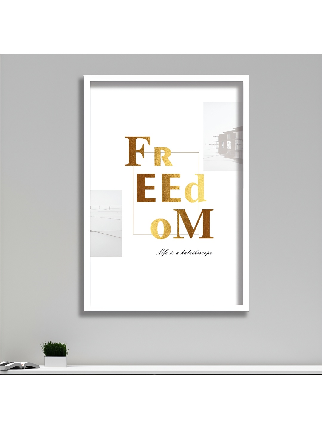

Aura White & Yellow 1 Piece Wood Other Wall Paintings