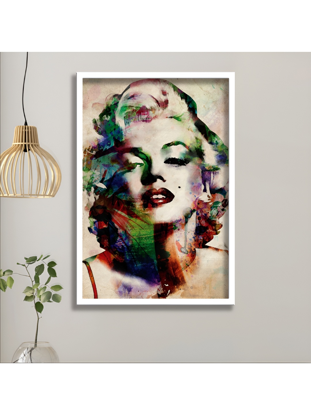 Aura White & Beige 1 Piece Wood Abstract Wall Paintings