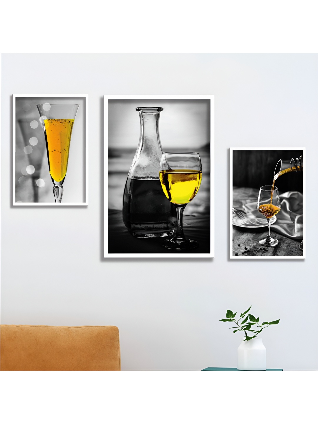 

Aura Grey & Black 3 Piece Wood Other Wall Paintings