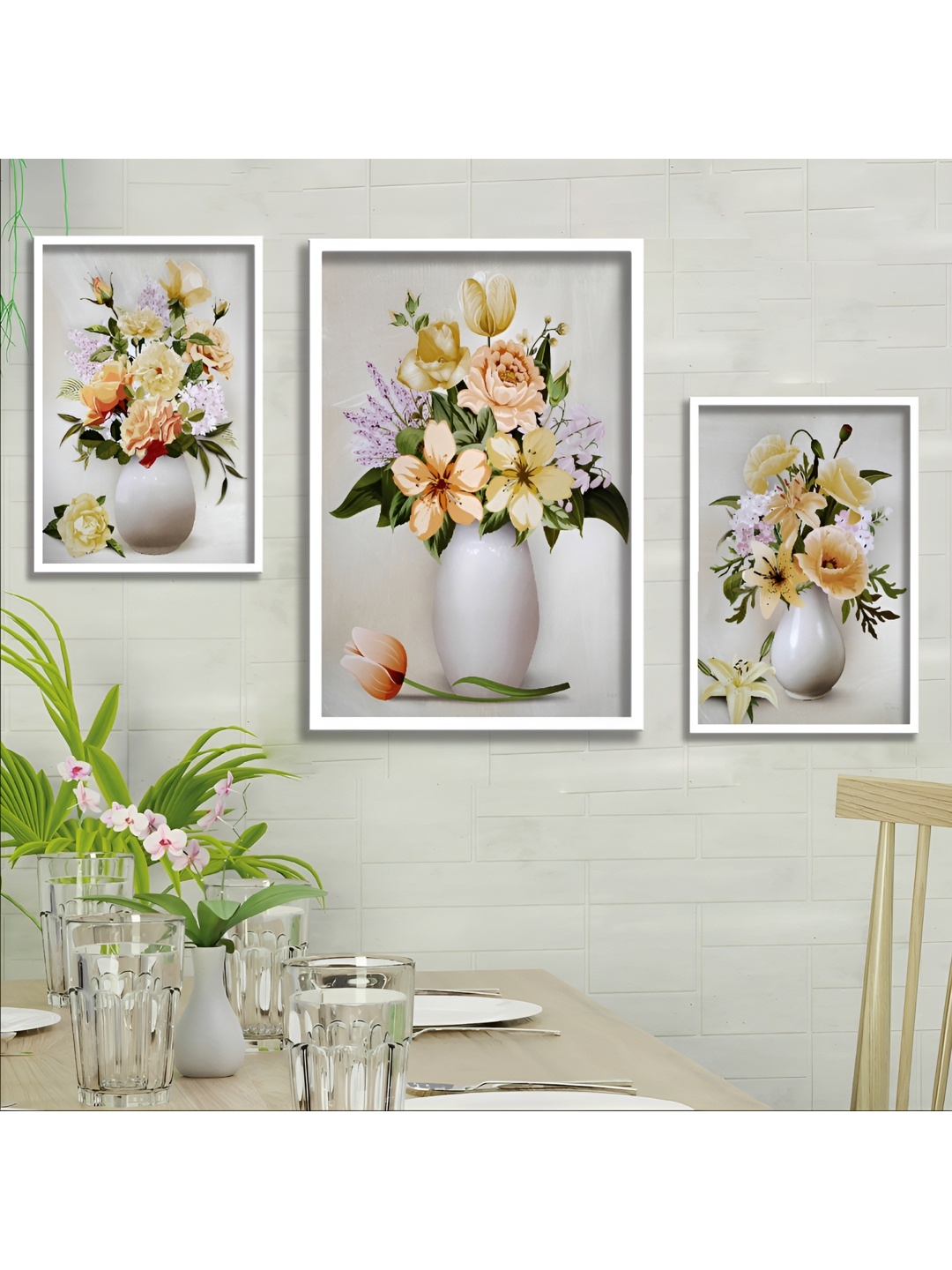 

Aura Grey & Pink 3 Piece Wood Floral and Botanical Wall Paintings
