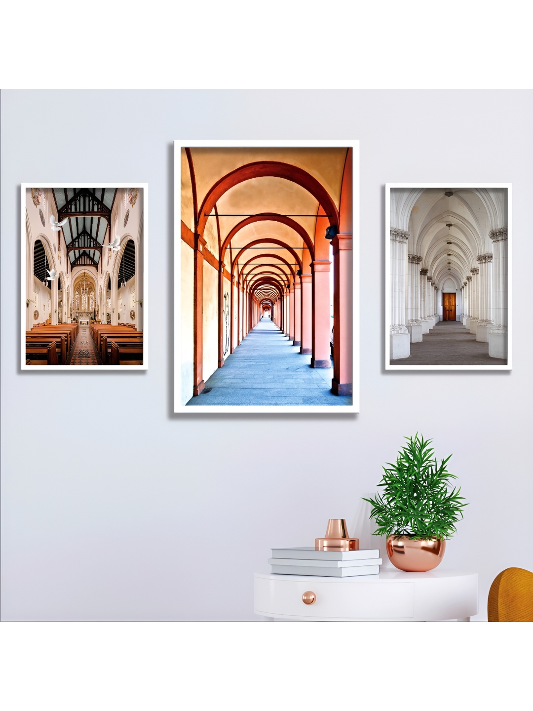 

Aura Red & Blue 3 Piece Wood Other Wall Paintings