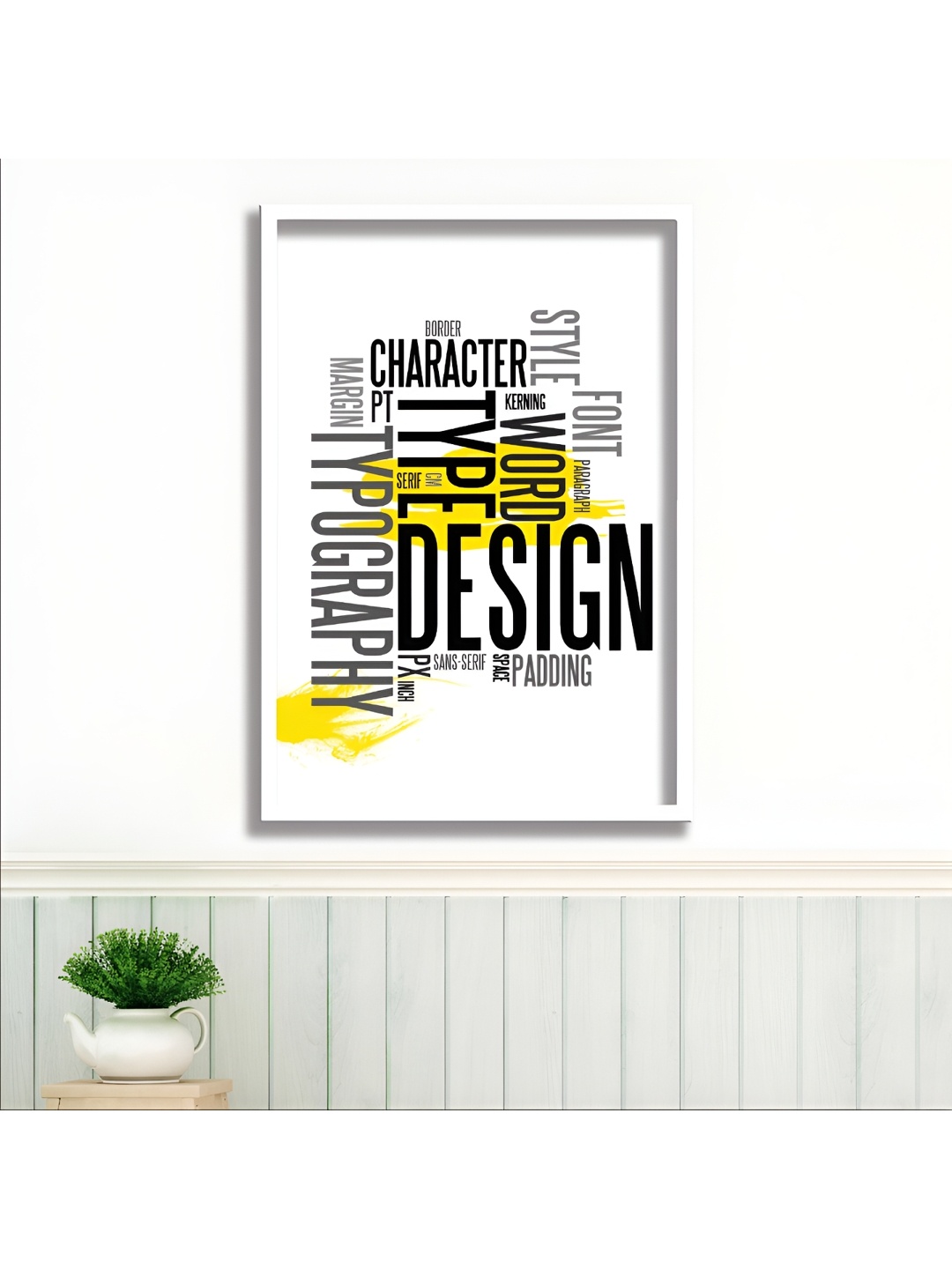 

Aura White & Black 1 Piece Wood Abstract Wall Paintings