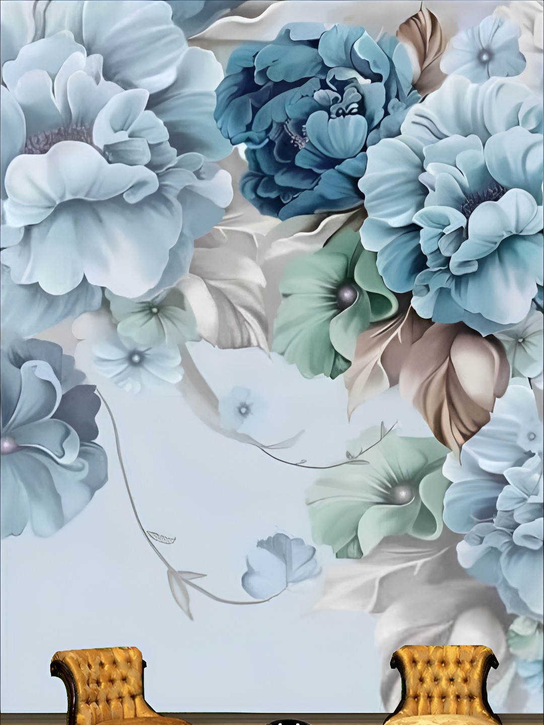 

Aura Blue Abstract Self-Adhesive Wall Sticker