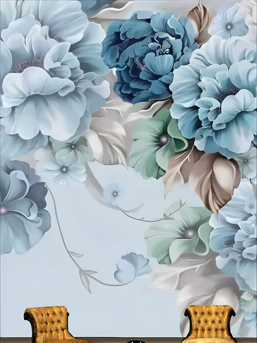 

Aura Blue Printed Self-Adhesive Wall Sicker