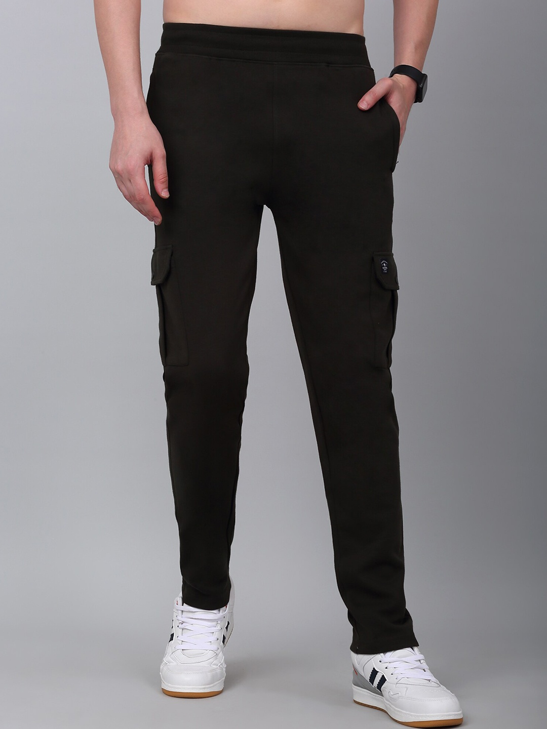 

Cantabil Men Cotton Track Pants, Olive