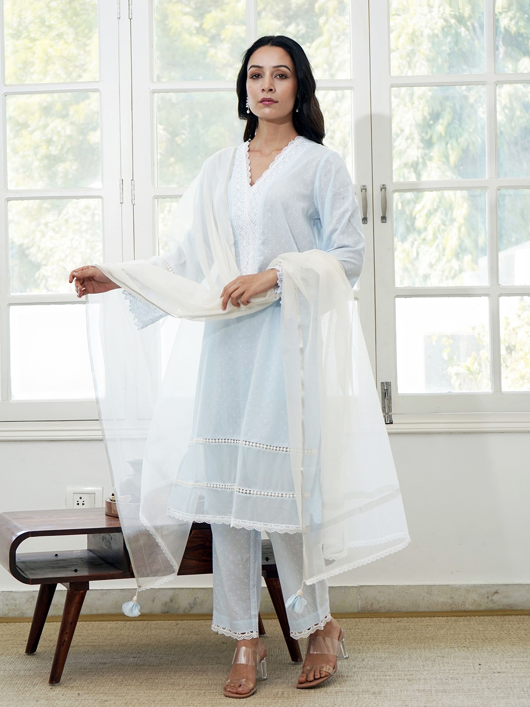 

NERO Dupatta, White